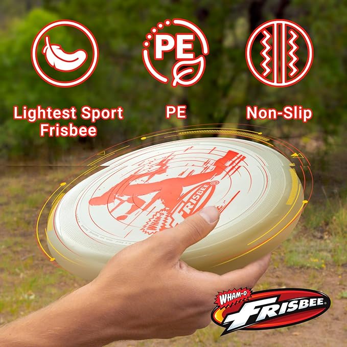 Wham-O Frisbee All Sport Flying Disc 140g, 9.85 Inch, Durable Sports Disc with Non-Slip Grip for