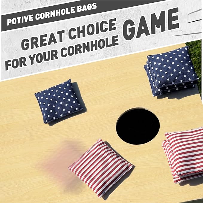 Cornhole Bags Set of 8 Regulation Corn Hole Bean Bags for Cornhole Game, Professional Weather