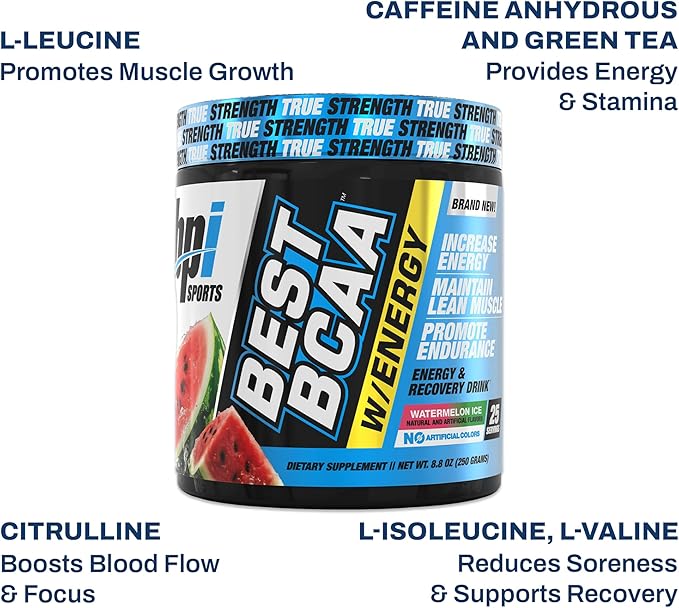 BPI Sports Best BCAA Powder - Muscle Recovery Support - Branched Chain Amino Acids Supplement |