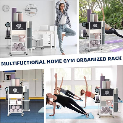Yoga Mat Storage Rack，Home Gym Storage Rack Gym Workout Equipment Storage Organizer Fitness Weight