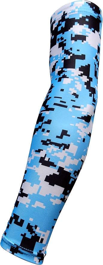 Youth & Adult Sizes Moisture Wicking Compression Arm Sleeve (1 Sleeve) (Over 100 Colors Available