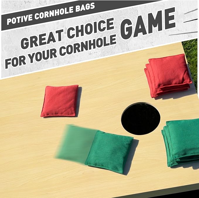 Cornhole Bags Set of 8 Regulation Corn Hole Bean Bags for Cornhole Game, Professional Weather
