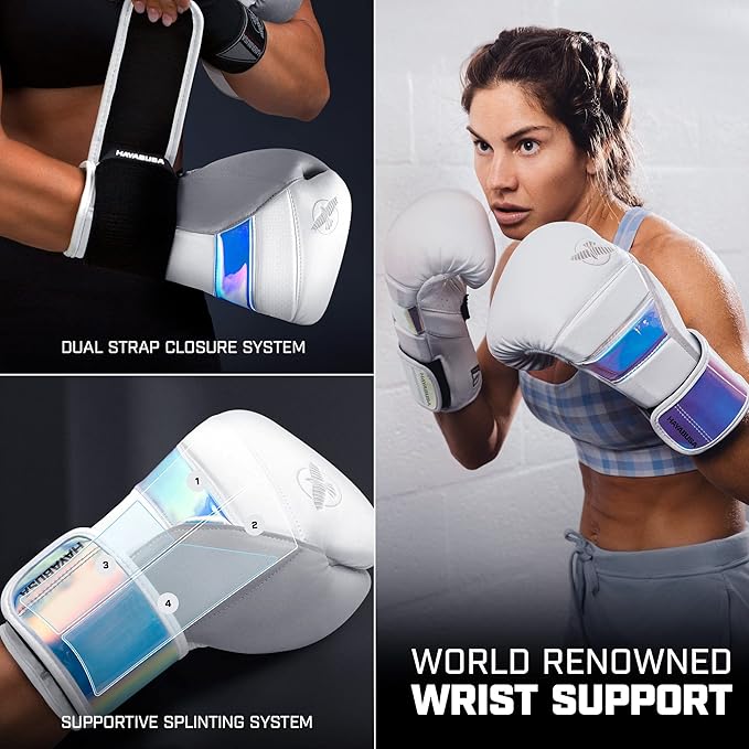 Hayabusa T3 Boxing Gloves for Men and Women Wrist and Knuckle Protection, Dual-X Hook and Loop