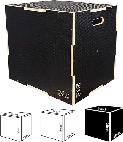 Plyo Box, 3-in-1 Foam Plyometric Jump Box, Box Jump for for Home Gym Training Fitness Workout