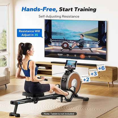 MERACH Rowing Machines for Home, Magnetic Rowing Machine with 16 Levels, Rower Machine of Quiet