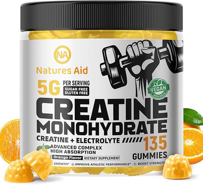 Creatine Monohydrate Gummies (5g) – Pre-Workout Energy & Muscle Growth Support for Men & Women |