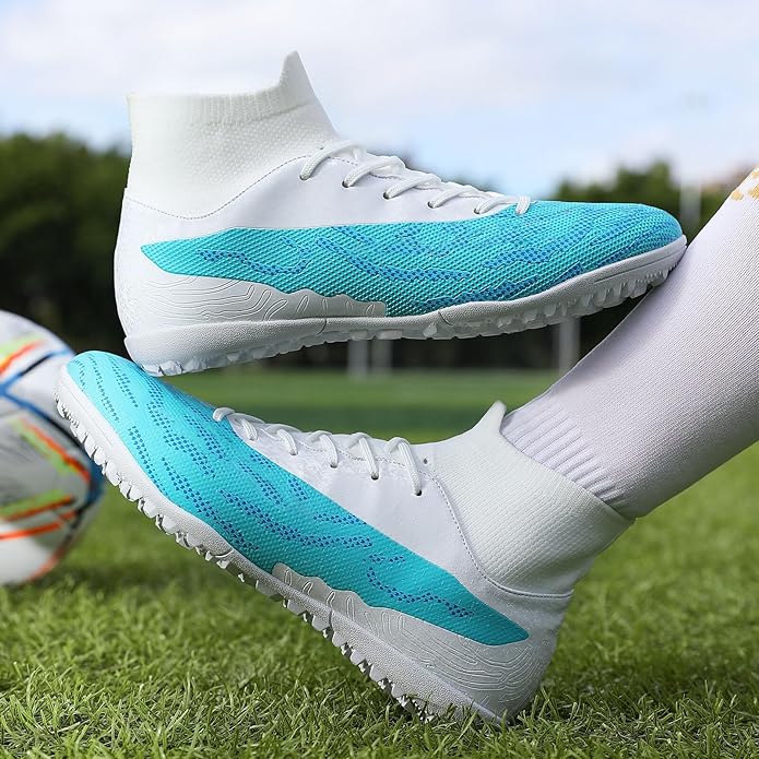 Soccer Cleats for Mens Womens Football Shoes Turf Soccer Shoes Indoor/Outdoor High-top Football