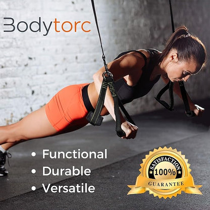 Suspension Trainer, Bodyweight Training Straps for Full Body Workouts at Home, Includes Door