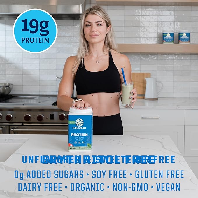 Vegan Organic Protein Powder Plant-based | BCAA Amino Acids Hemp Seed Soy Free Dairy Free Gluten