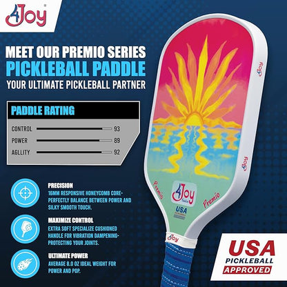 4Joy Pickleball Paddle Premio Series - Thermoformed Premium T700 Carbon Fiber Pickleball Paddless
