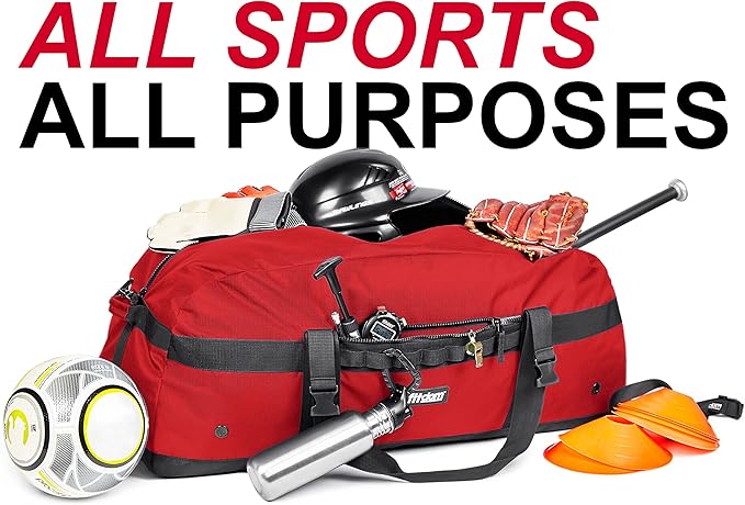 Fitdom 132L 36" Heavy Duty Extra Large Sports Gym Equipment Travel Duffel Bag W/Adjustable Shoulder