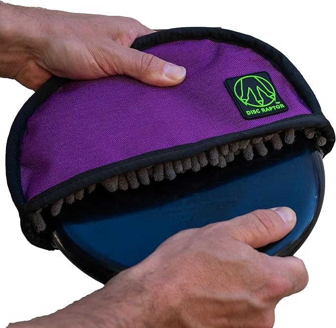The Original Disc Golf Cleaning Tool with Microfiber & Turf | Flying Disc Golf Towel Accessories &