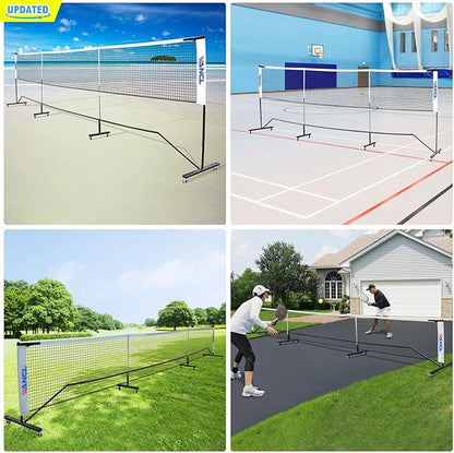 Pro Pickleball Net Portable with Wheels – 22ft Heavy Duty Pickleball Net System with Sturdy