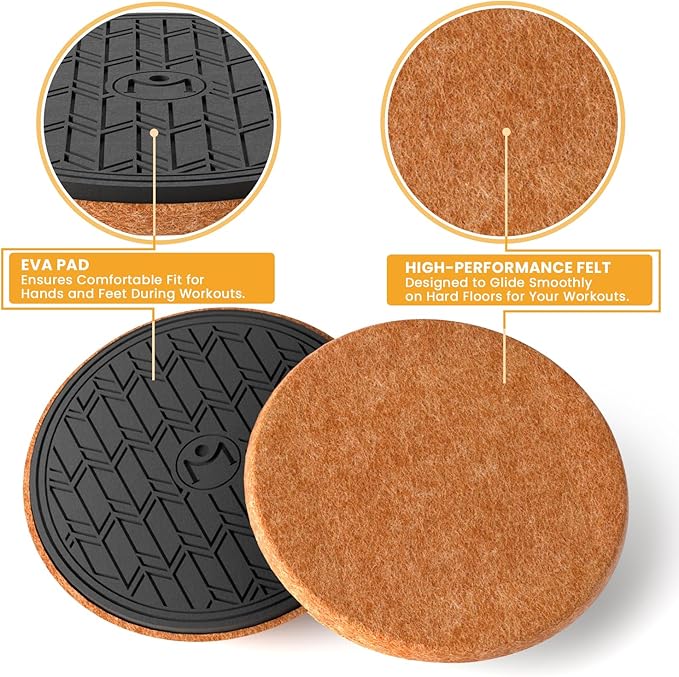MUYOS Sliders for Working Out, Floor Sliders for Exercise, Sliding Discs for Hardwood Floors ??Core