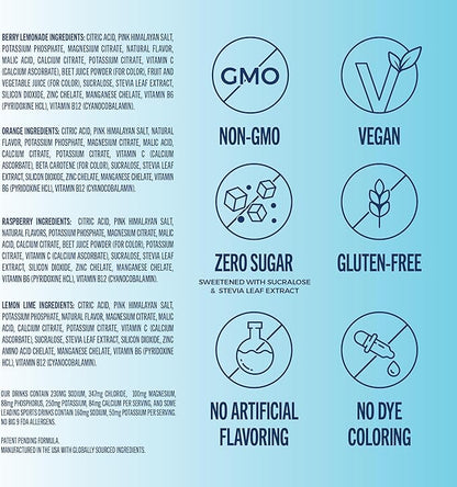 TREVI™ Sugar Free Electrolytes - Drink Mix Hydration Powder Packets - 28 Count - Original Variety