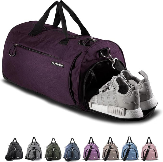 Fitgriff® Gym Bag for Men & Women with Shoe & Wet Compartment - Duffle Bag for Travel, Sports