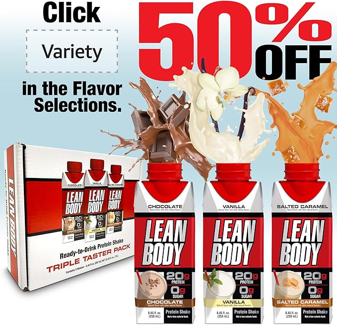 Labrada Lean Body Ready-to-Drink Strawberry Protein Shake, 40g Protein, Whey Blend, 0 Sugar, Gluten