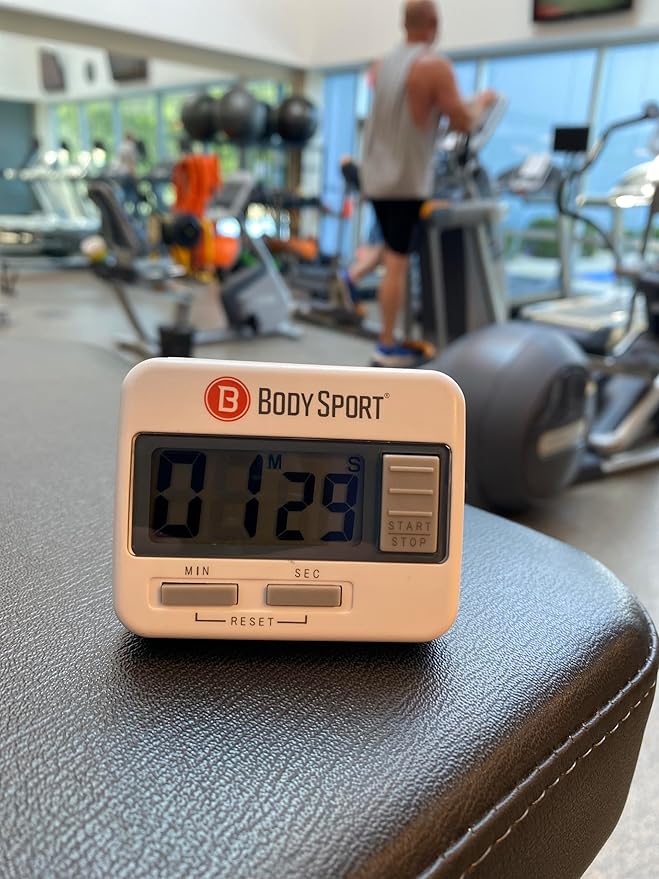 Body Sport Digital Timer Stopwatch for Fitness & Exercise Routines - Easy to Use, Battery Operated