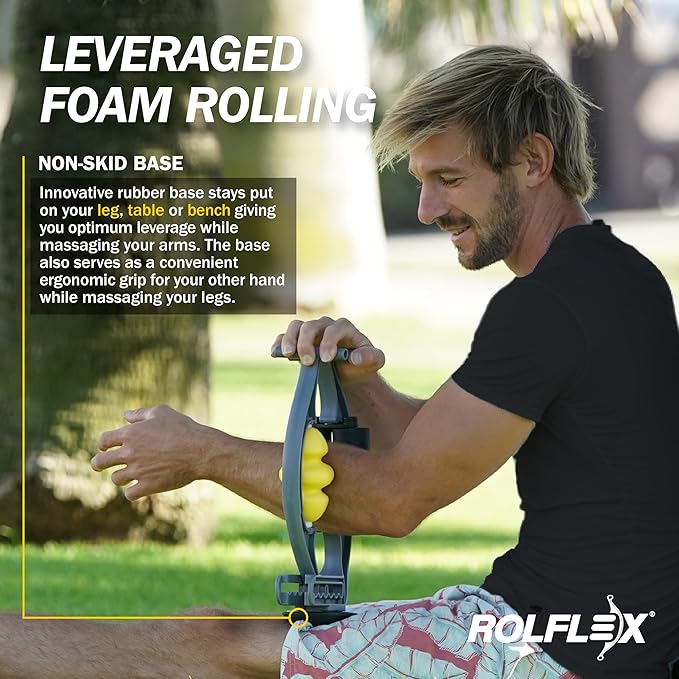 Rolflex Arm & Leg Massager Roller ??Muscle Roller to Address Golfer?™s Elbow, Tennis Elbow, Carpal