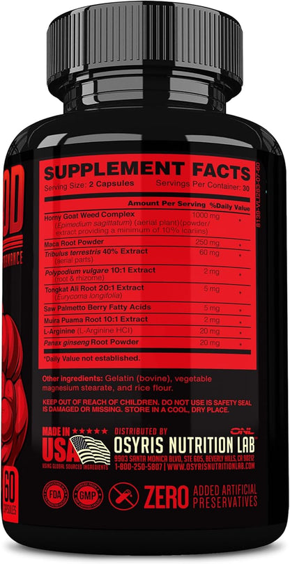 ONL Bull Blood Testosterone Booster - High Potency Male Enhancing Testosterone Supplement for