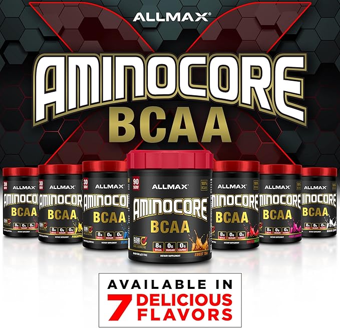 ALLMAX Nutrition AMINOCORE BCAA Powder, 8.18 Grams of Amino Acids, Intra and Post Workout Recovery