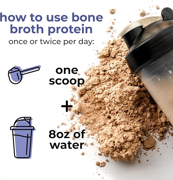 Beef Bone Broth Protein Powder - Purified Collagen Powder with 9 Amino Acids for Muscle and Skin