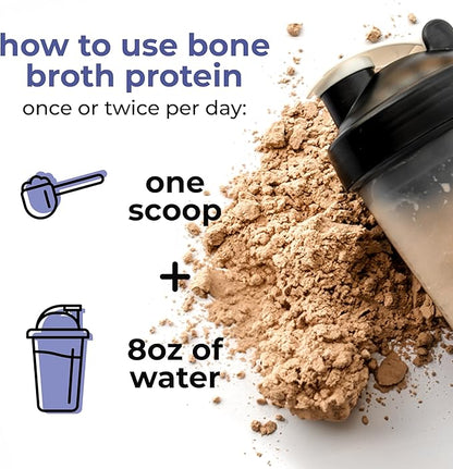 Beef Bone Broth Protein Powder - Purified Collagen Powder with 9 Amino Acids for Muscle and Skin
