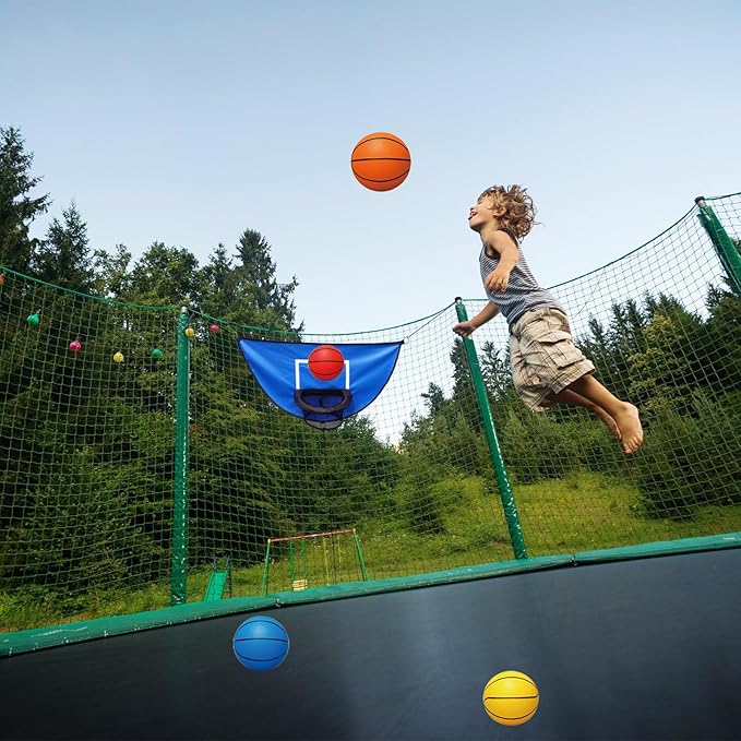 Trampoline Basketball Hoop, with Pump and 4 Mini Balls, Easy to Install, Universal Trampoline