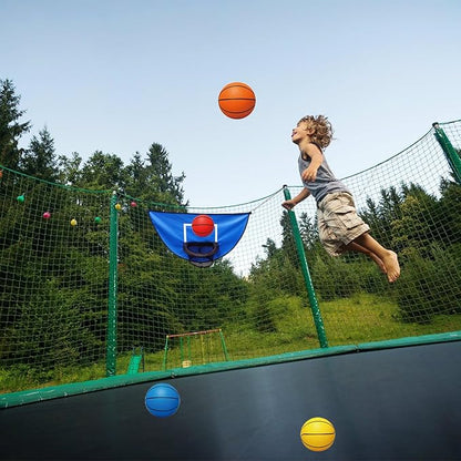 Trampoline Basketball Hoop, with Pump and 4 Mini Balls, Easy to Install, Universal Trampoline