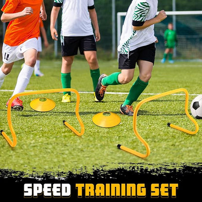 12 Pcs 12 Inch Agility Hurdles Training Equipment Agility Hurdles and Marker Cone Set Disc Cones