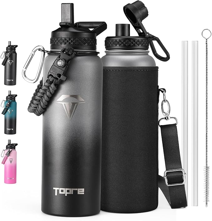40oz Insulated Water Bottle,Stainless Steel Vacuum Water Bottle, BPA-Free & Leakproof -with