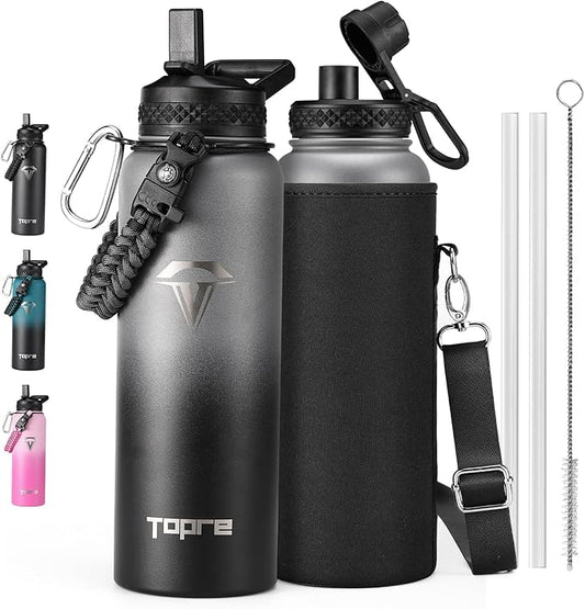 40oz Insulated Water Bottle,Stainless Steel Vacuum Water Bottle, BPA-Free & Leakproof -with