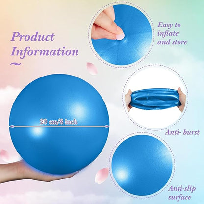 Aoriher 10 Pieces 9 Inch Exercise Pilates Ball Yoga Therapy Core Ball for Yoga Stability Barre