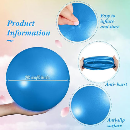 Aoriher 10 Pieces 9 Inch Exercise Pilates Ball Yoga Therapy Core Ball for Yoga Stability Barre