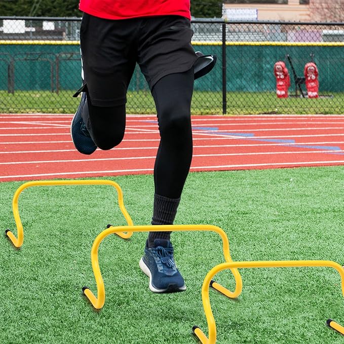 Wettarn 12 Pcs 9" Speed Training Agility Hurdles for Athletes Reliable Training Hurdle Plyometric