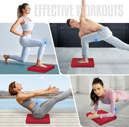Yes4All Upgraded Size Foam Pad for Exercise, Nonslip Foam Balance Pad Physical Therapy, Yoga &