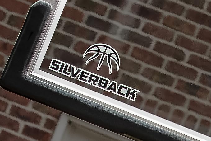 Silverback In-Ground Basketball Hoops, Adjustable Height Tempered Glass Backboard and Pro-Style