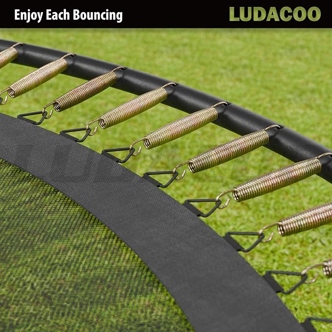 3.5"-8.5" Trampoline Springs, Heavy Duty Stainless Steel Trampoline Accessories with Swivel &
