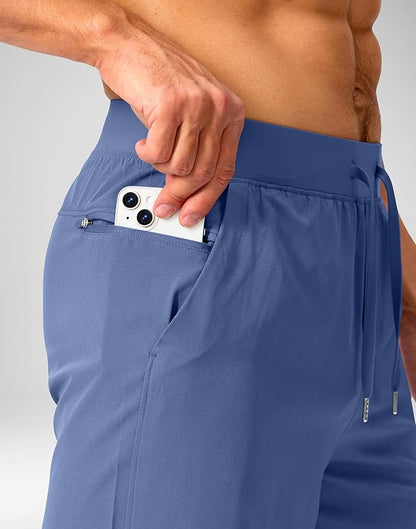 Men's Running Shorts with Zipper Pockets 9 Inch/ 7 Inch / 5 Inch Lightweight Quick Dry Gym Workout