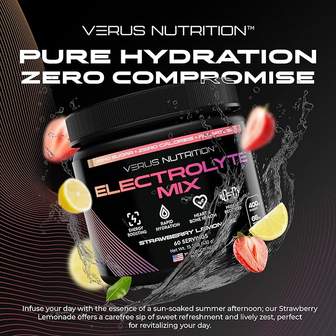 Electrolytes Powder No Sugar- Zero Calorie Hydration Powder | Sugar Free Electrolytes for Fasting