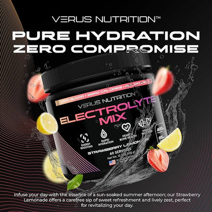 Electrolytes Powder No Sugar- Zero Calorie Hydration Powder | Sugar Free Electrolytes for Fasting
