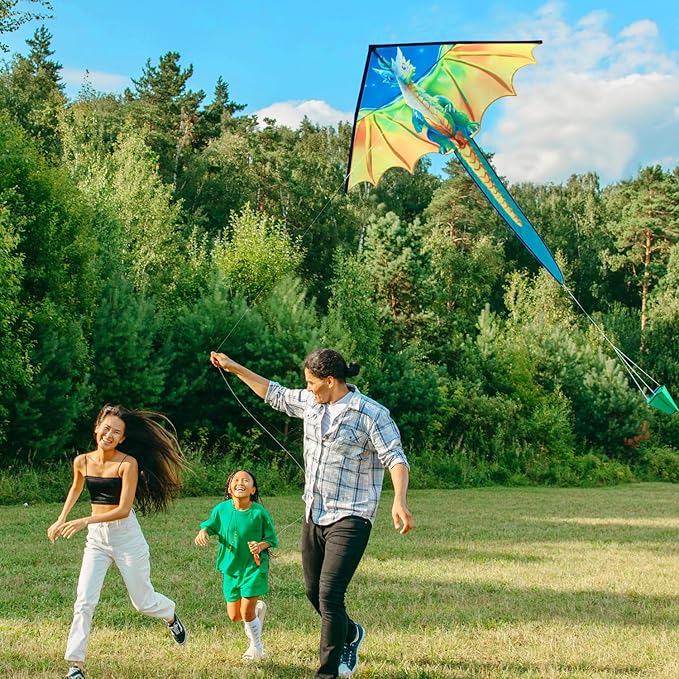 Xida Kites for Kids Ages 4-8, Large Kite for Adults, Easy to Fly Beach Kites with Handle and