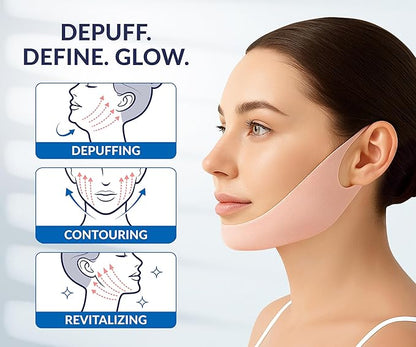 Stylia V Line Lifting Collagen Face Mask - Double Chin Strap for Women - Jawline Shaper Face Lift