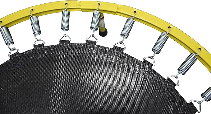 Teamson by Crowntec 36'' Round UV Resistant Steel Mini Trampoline with Handle and Safety Pad for