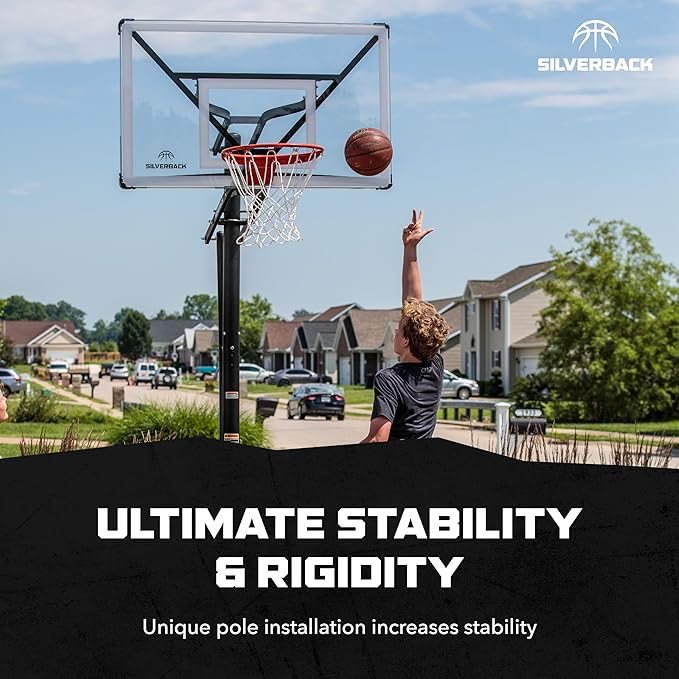 Silverback NXT 54" and NXT 60" In-Ground Basketball Hoops with Adjustable-Height Basketball Goal
