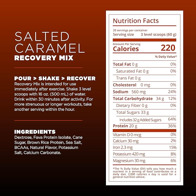 Tailwind Nutrition Recovery Mix, 20 Grams Complete Protein, Carbohydrates, and Electrolytes Powder