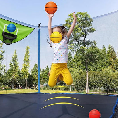 Trampoline Basketball Hoop, with Pump and 4 Mini Balls, Easy to Install, Universal Trampoline