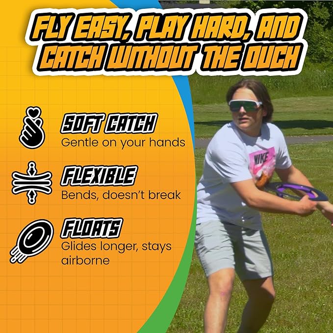 Double Wing Flyer – Aerodynamic Flying Disc for Families & Adults Playing Catch, Sports Toys for