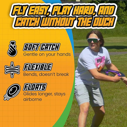 Double Wing Flyer – Aerodynamic Flying Disc for Families & Adults Playing Catch, Sports Toys for