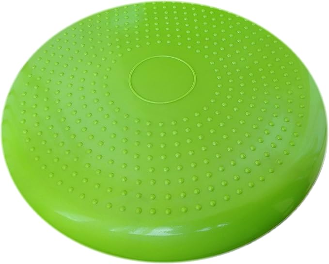 AppleRound Inflated Wobble Cushion with Hand Pump, Air Stability Board (Extra Thick), Core Balance